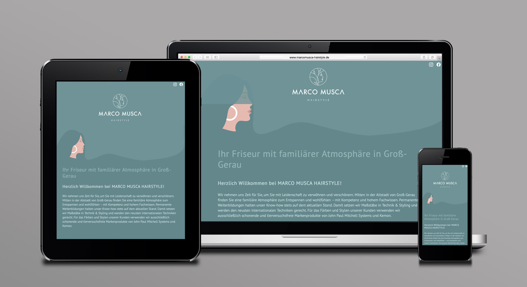 MARCO MUSCA HAIRSTYLE Website